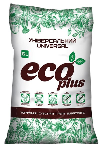 Торф'яний субстрат Універсальний ECO PLUS 6 л